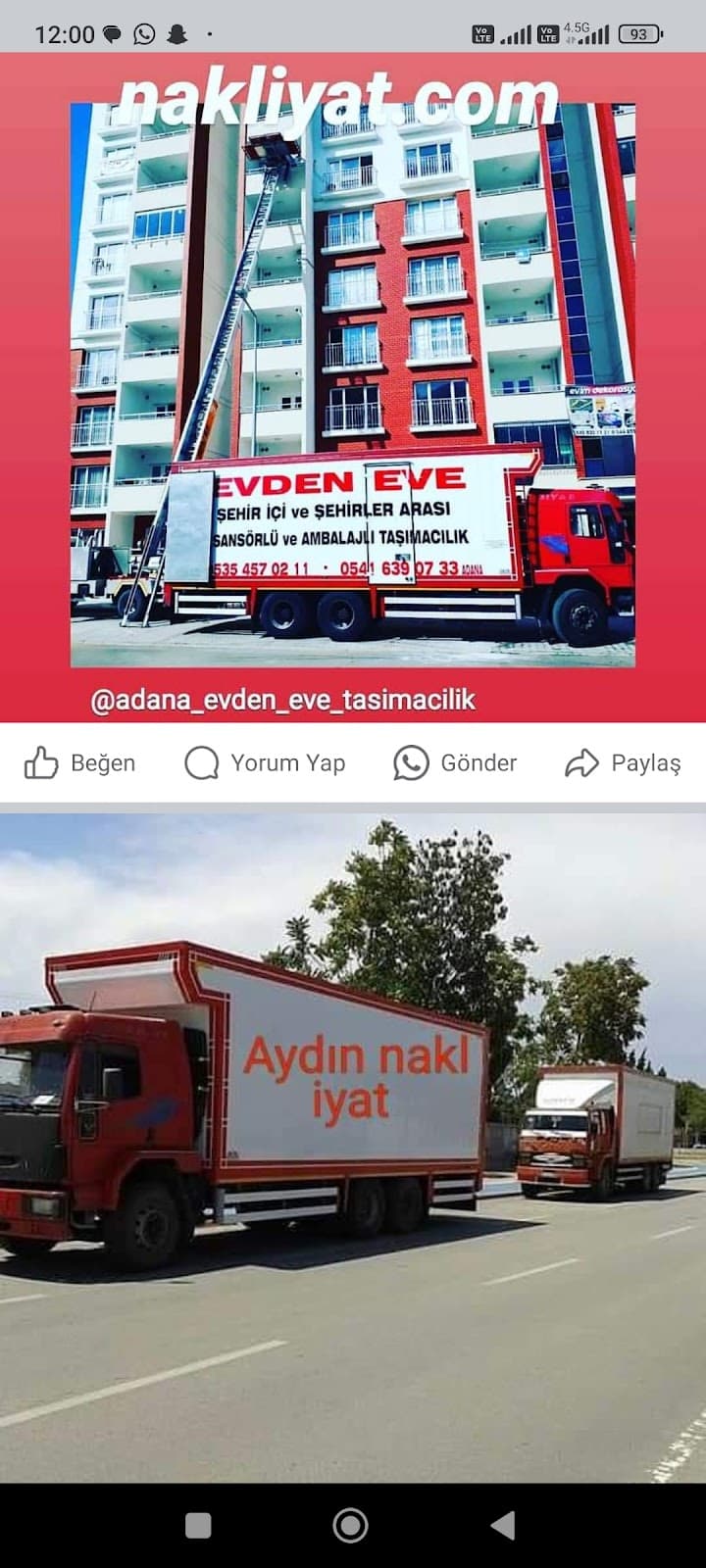 Adana Aydın Ev Den Eve taşımacılık görseli 1