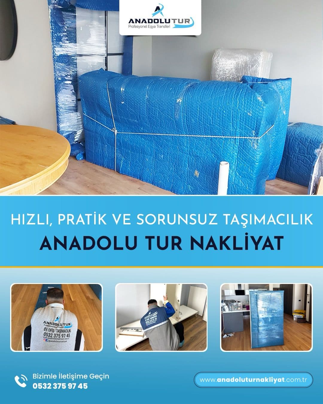 Anadolutur Nakliyat | Evden Eve Taşımacılık | Şehirler arası Nakliyat | Ofis Taşıma | Eşya Depolama görseli 1